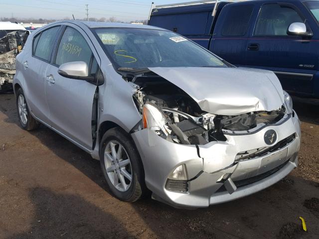 JTDKDTB39D1552022 - 2013 TOYOTA PRIUS C SILVER photo 1