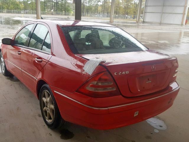 WDBRF61J03F392591 - 2003 MERCEDES-BENZ C 240 RED photo 3