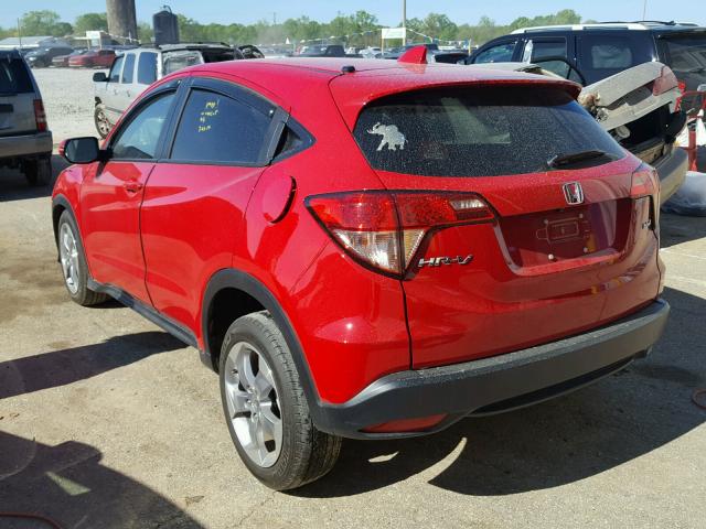 3CZRU5H55HM722768 - 2017 HONDA HR-V EX RED photo 3