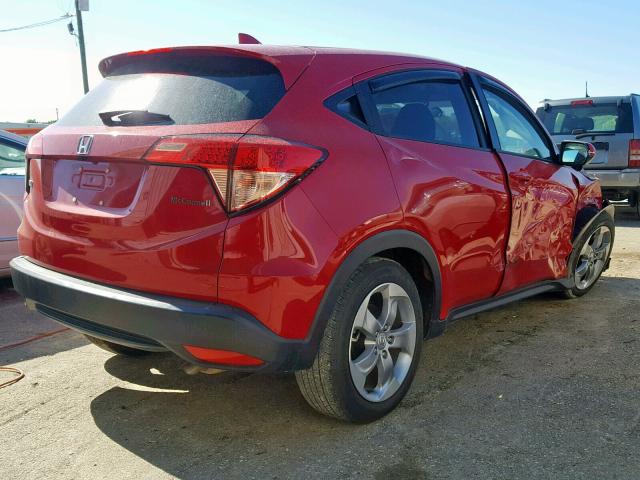 3CZRU5H55HM722768 - 2017 HONDA HR-V EX RED photo 4