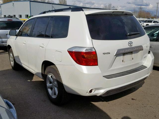 JTEES41A992147042 - 2009 TOYOTA HIGHLANDER WHITE photo 3