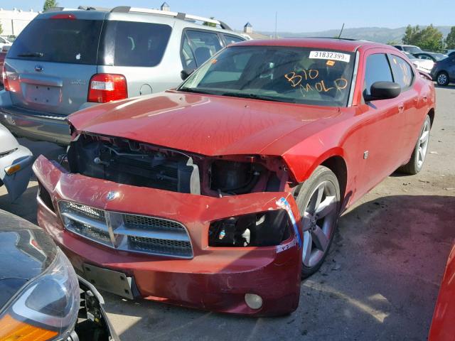 2B3KA33G48H306658 - 2008 DODGE CHARGER SX RED photo 2