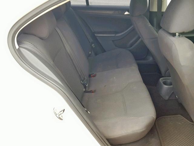 3VW2K7AJXDM351792 - 2013 VOLKSWAGEN JETTA BASE WHITE photo 6