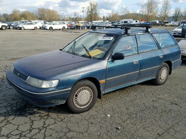 4S3BJ6324N6918876 - 1992 SUBARU LEGACY L GREEN photo 2