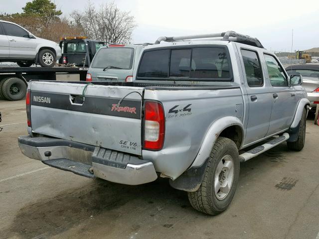 1N6ED27YXYC380523 - 2000 NISSAN FRONTIER C SILVER photo 4