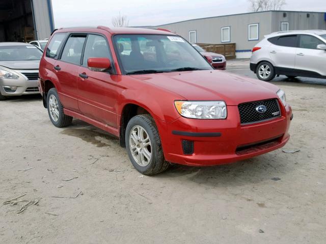 JF1SG66698H728339 - 2008 SUBARU FORESTER S RED photo 1