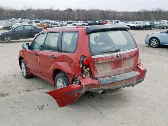 JF1SG66698H728339 - 2008 SUBARU FORESTER S RED photo 3