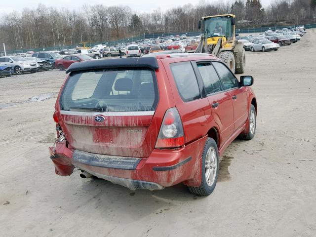 JF1SG66698H728339 - 2008 SUBARU FORESTER S RED photo 4