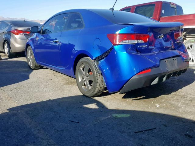 KNAFU6A2XB5333309 - 2011 KIA FORTE EX BLUE photo 3