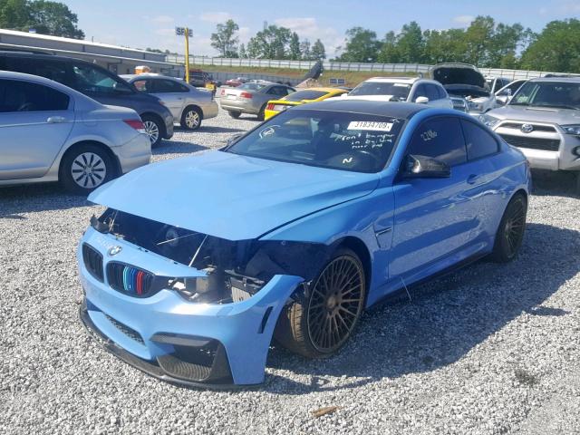 WBS3R9C52GK337212 - 2016 BMW M4 BLUE photo 2