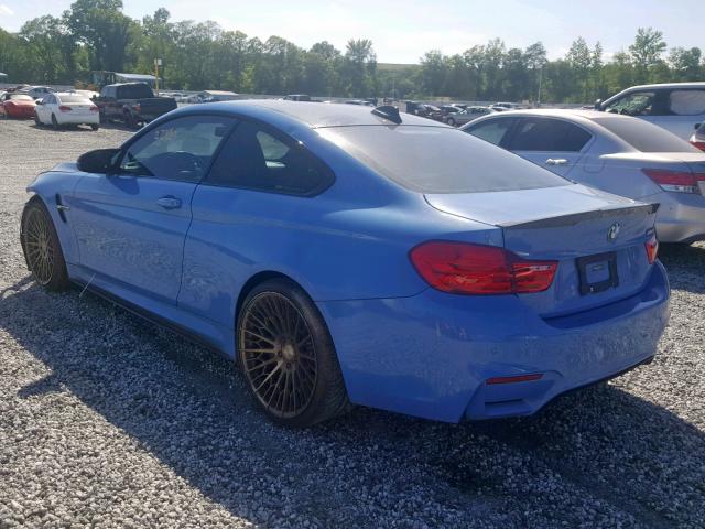 WBS3R9C52GK337212 - 2016 BMW M4 BLUE photo 3