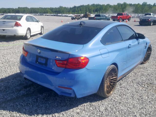 WBS3R9C52GK337212 - 2016 BMW M4 BLUE photo 4