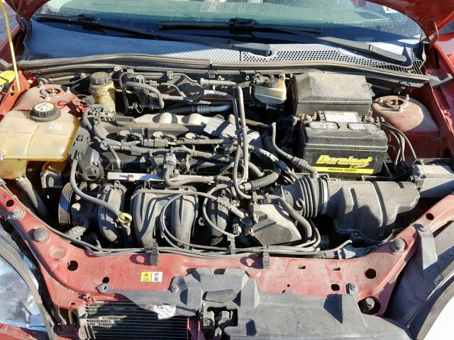 1FAFP34N65W246672 - 2005 FORD FOCUS ZX4 RED photo 7