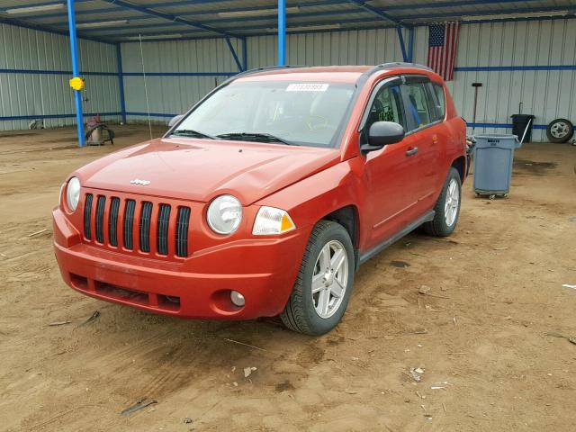 1J8FF47W08D714668 - 2008 JEEP COMPASS SP Қызғылт сары фото 2