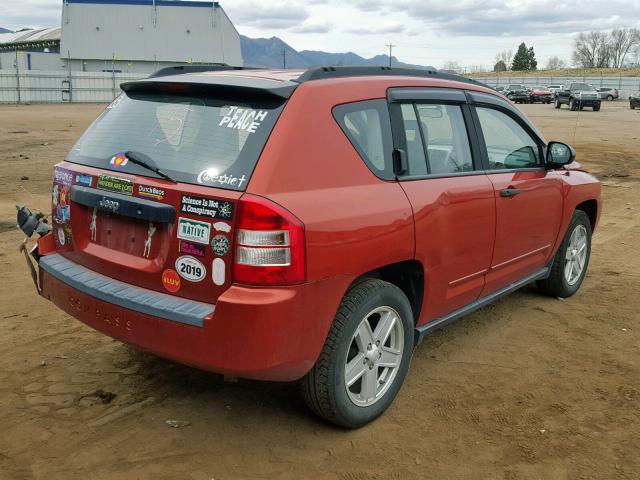 1J8FF47W08D714668 - 2008 JEEP COMPASS SP Қызғылт сары фото 4