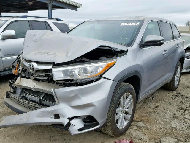 5TDZKRFH8GS178815 - 2016 TOYOTA HIGHLANDER SILVER photo 2