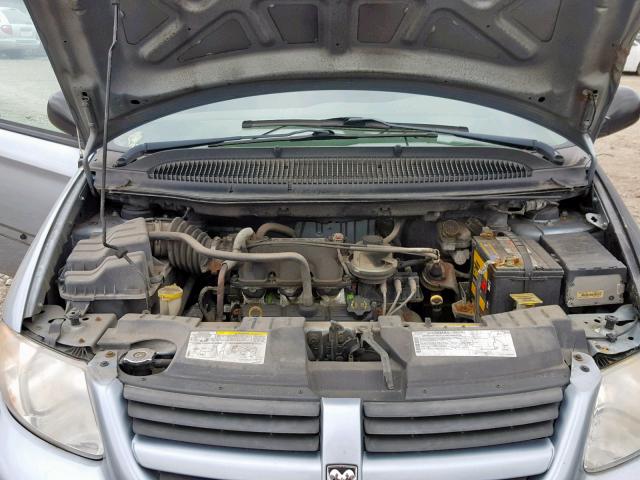 1D4GP45R05B319518 - 2005 DODGE CARAVAN SX SILVER photo 7