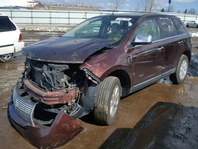 2LMDJ8JC1ABJ28544 - 2010 LINCOLN MKX MAROON photo 2