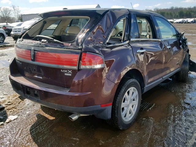 2LMDJ8JC1ABJ28544 - 2010 LINCOLN MKX MAROON photo 4