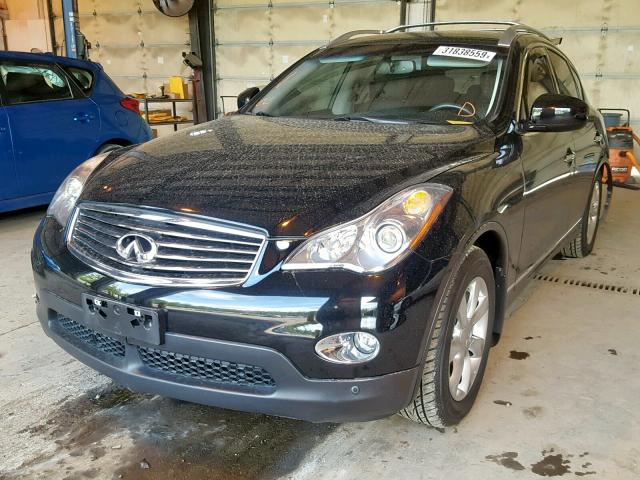 JNKAJ09F28M359989 - 2008 INFINITI EX35 BASE BLACK photo 2