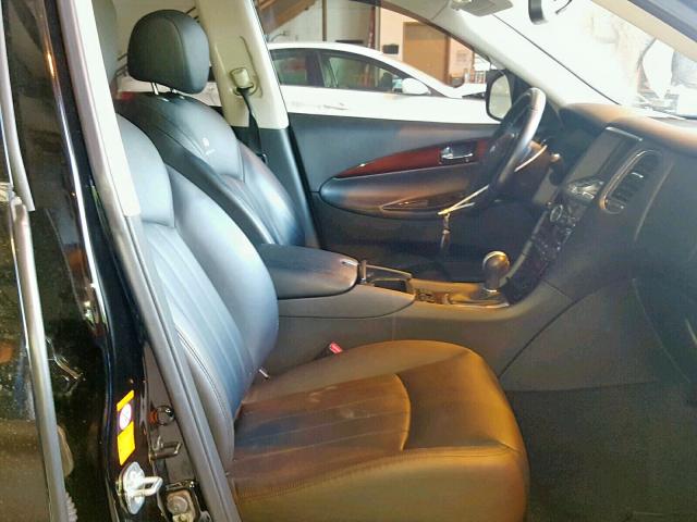 JNKAJ09F28M359989 - 2008 INFINITI EX35 BASE BLACK photo 5