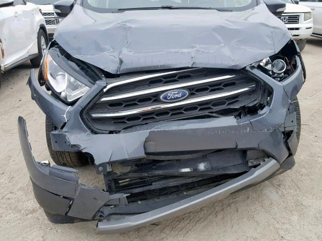 MAJ3P1VE4JC189633 - 2018 FORD ECOSPORT T GRAY photo 9