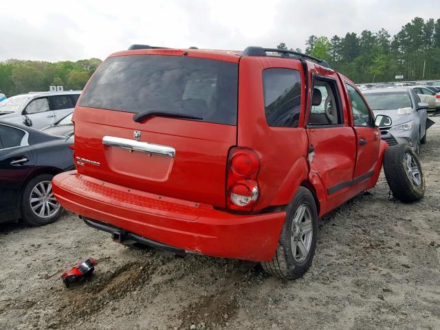 1D4HD48N56F138351 - 2006 DODGE DURANGO SL RED photo 4