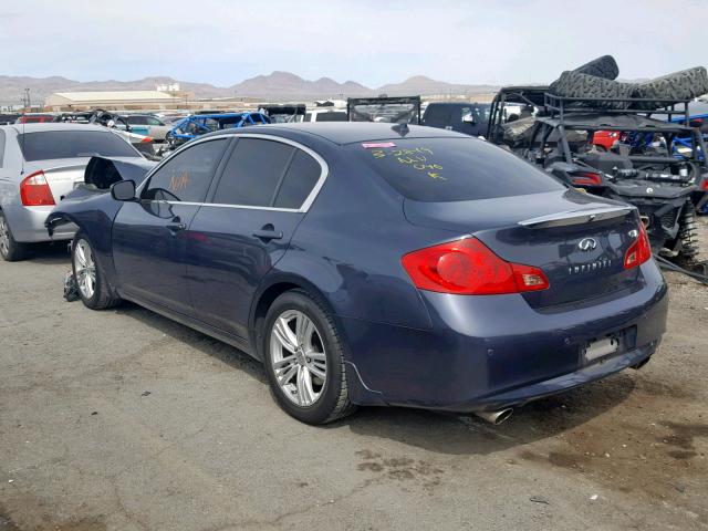 JN1CV6AP0DM718064 - 2013 INFINITI G37 BASE BLUE photo 3