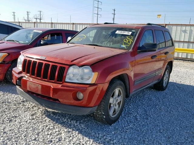 1J4GS48K96C187875 - 2006 JEEP GRAND CHER MAROON photo 2