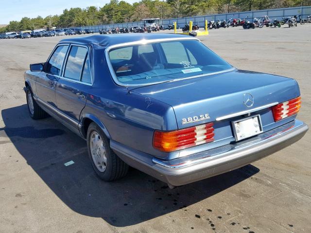 WDB1260221A057885 - 1984 MERCEDES-BENZ 380SE BLUE photo 3