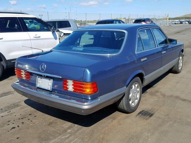 WDB1260221A057885 - 1984 MERCEDES-BENZ 380SE BLUE photo 4