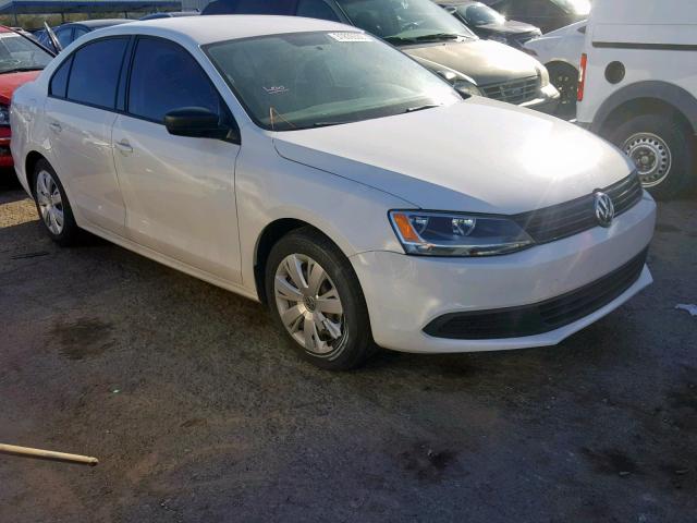 3VW2K7AJ7CM329313 - 2012 VOLKSWAGEN JETTA BASE WHITE photo 1