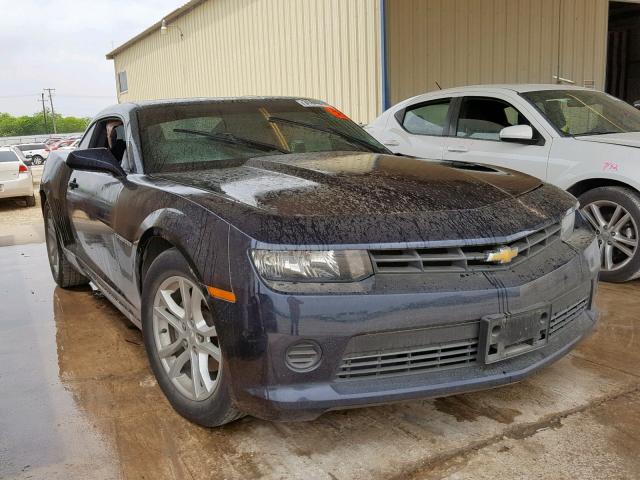 2G1FB1E33F9267458 - 2015 CHEVROLET CAMARO LS BLUE photo 1