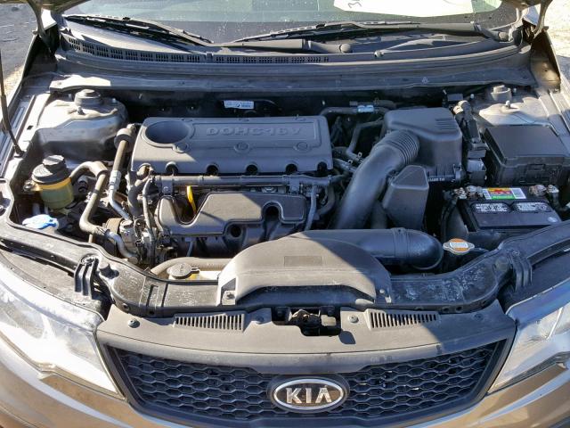 KNAFU6A29B5348965 - 2011 KIA FORTE EX BROWN photo 7