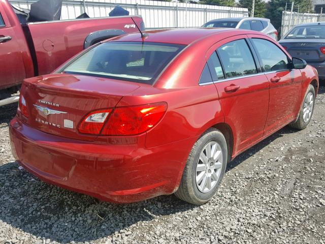 1C3LC46B59N537553 - 2009 CHRYSLER SEBRING LX RED photo 4