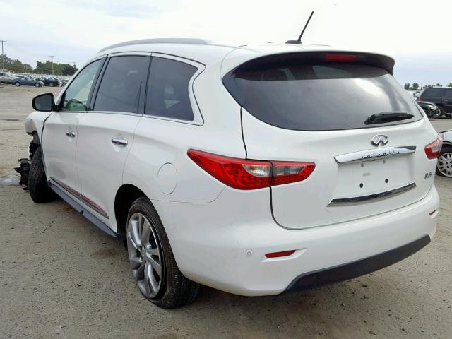 5N1AL0MM8DC325813 - 2013 INFINITI JX35 WHITE photo 3