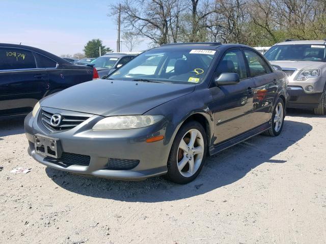 1YVHP80D055M10365 - 2005 MAZDA 6 S GRAY photo 2