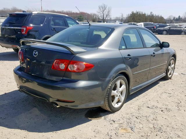 1YVHP80D055M10365 - 2005 MAZDA 6 S GRAY photo 4