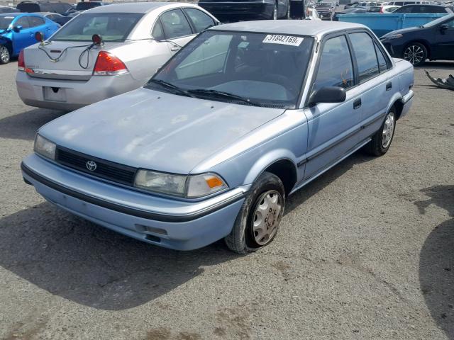 1NXAE94A7MZ240184 - 1991 TOYOTA COROLLA DL BLUE photo 2