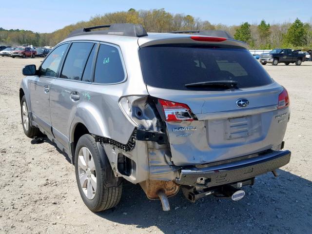 4S4BREKC3A2354518 - 2010 SUBARU OUTBACK 3. GRAY photo 3