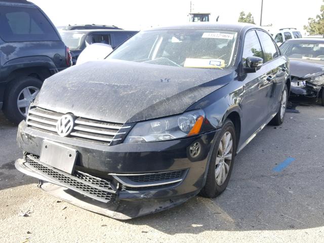 1VWAP7A30DC078796 - 2013 VOLKSWAGEN PASSAT S BLACK photo 2