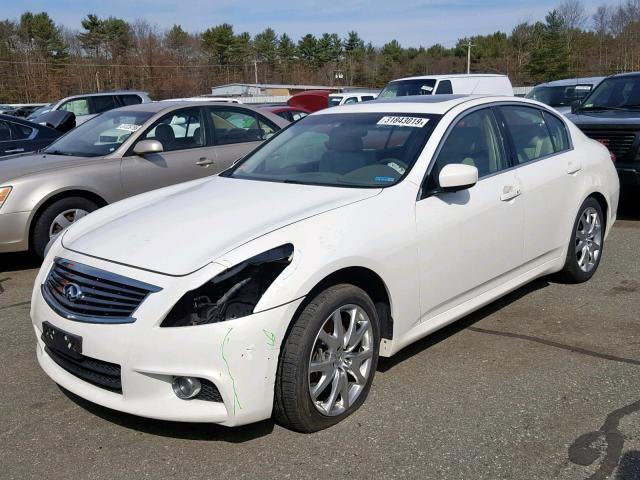 JN1CV6AR1CM977324 - 2012 INFINITI G37 WHITE photo 2