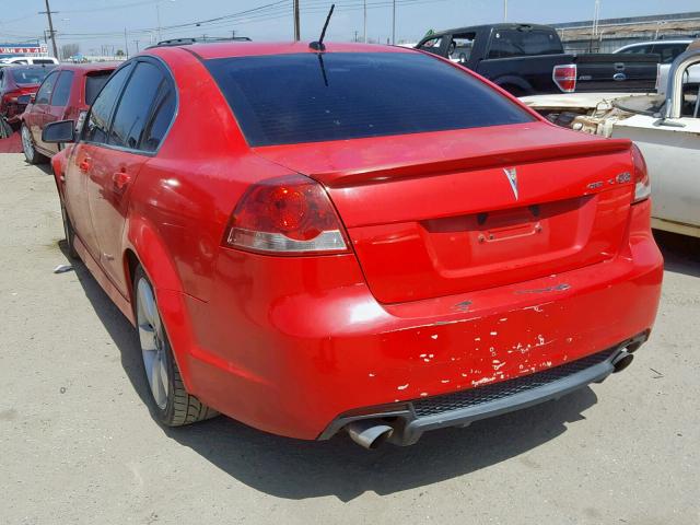 6G2ER57738L132294 - 2008 PONTIAC G8 RED photo 3