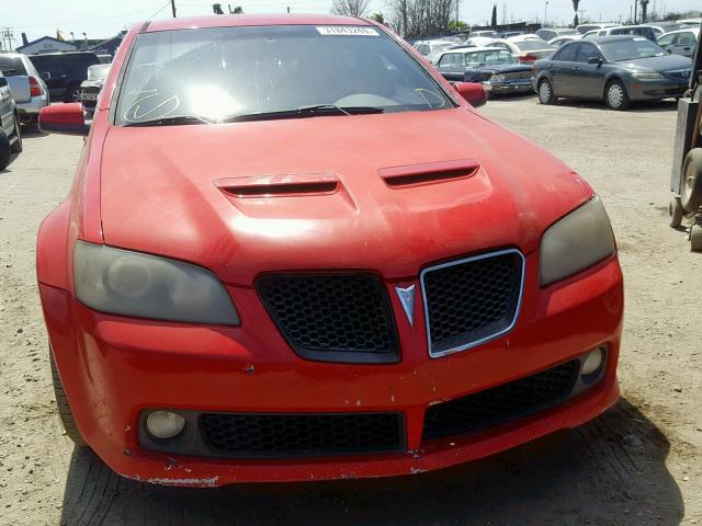 6G2ER57738L132294 - 2008 PONTIAC G8 RED photo 9