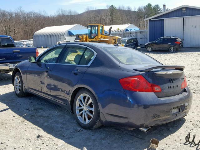 JNKCV61F59M359868 - 2009 INFINITI G37 BLUE photo 3