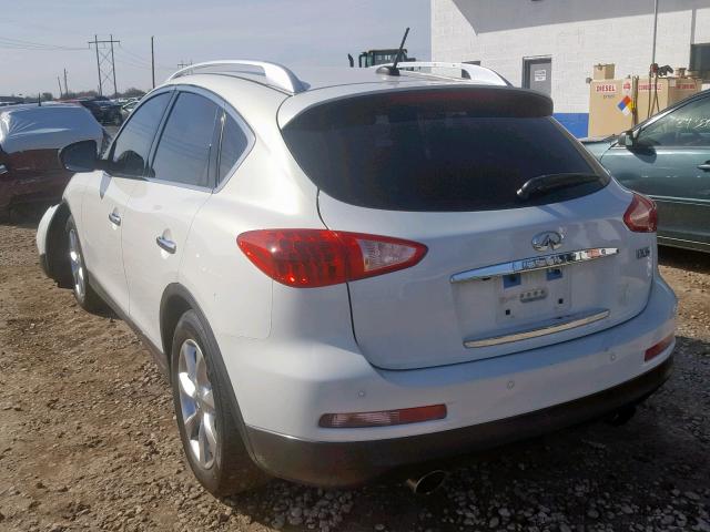 JNKAJ09F88M359950 - 2008 INFINITI EX35 BASE WHITE photo 3
