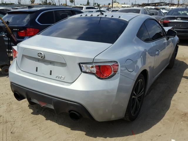 JF1ZNAA13D2733326 - 2013 TOYOTA SCION FR-S SILVER photo 4