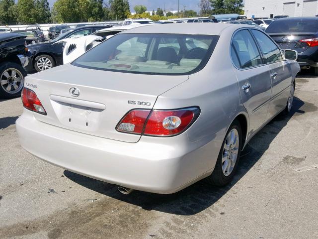 JTHBF30G530118389 - 2003 LEXUS ES 300 SILVER photo 4