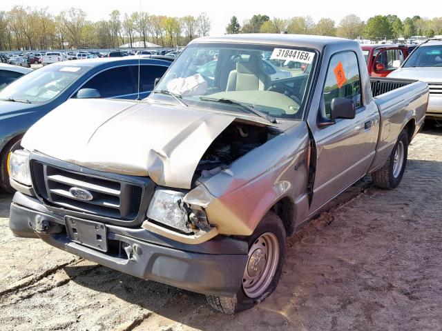 1FTYR10D74PA16386 - 2004 FORD RANGER GOLD photo 2