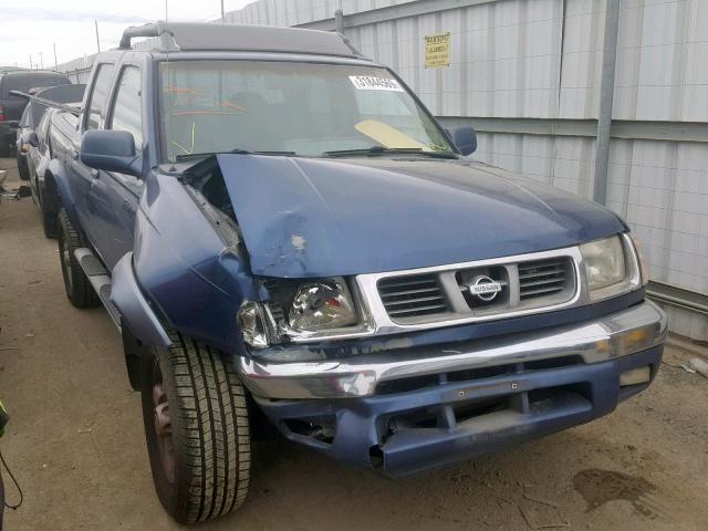 1N6ED27T3YC410210 - 2000 NISSAN FRONTIER C BLUE photo 1